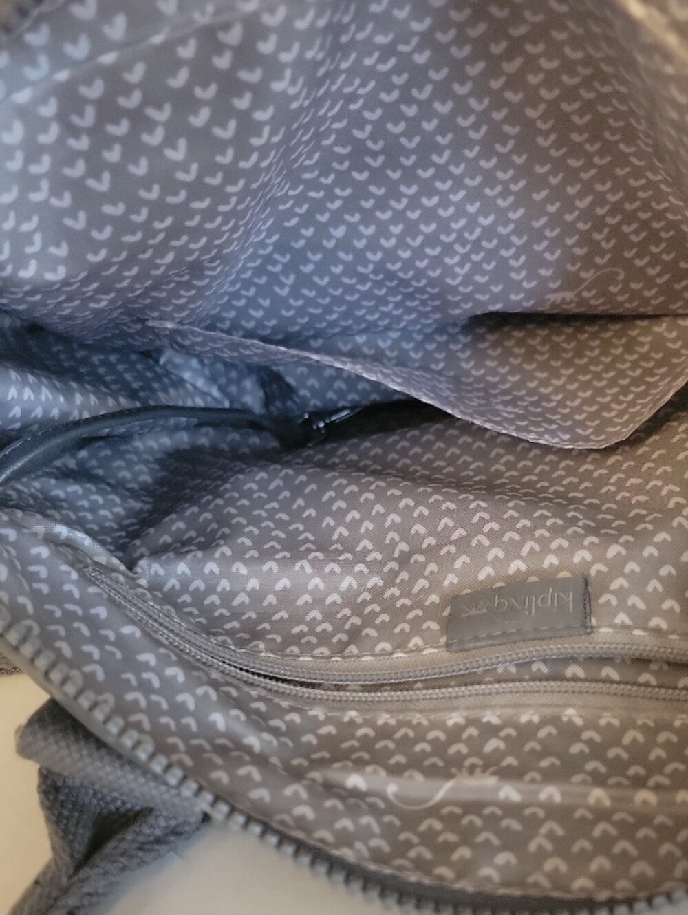 Kipling AMIEL Medium Handbag Steel Gray Metal Bag - Picture 5 of 7